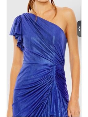 Women's Mac Duggal One Shoulder Dress XS Cobalt Blue